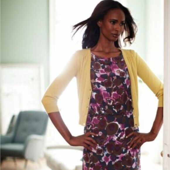Boden Limited Edition Watercolor Silk Floral Dress - Picture 1 of 16